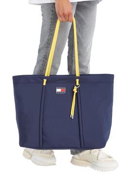 Bolso Tote Tommy Jeans De Playa Marino Para Mujer