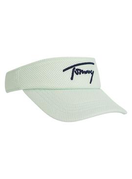 Visera Tommy Jeans Con Logo Verde Para Mujer