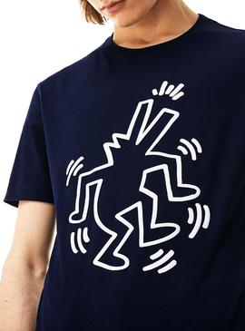 Camiseta Lacoste Keith Haring Azul Hombre