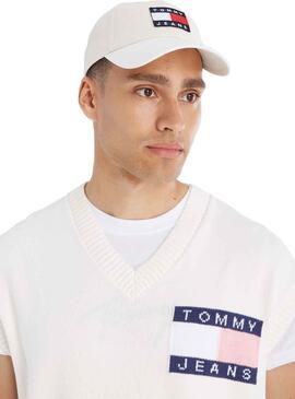 Gorra Tommy Jeans Heritage Beige Para Hombre