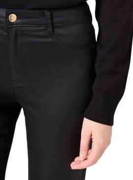 Pantalón Naf Naf Lacado Negro para Mujer