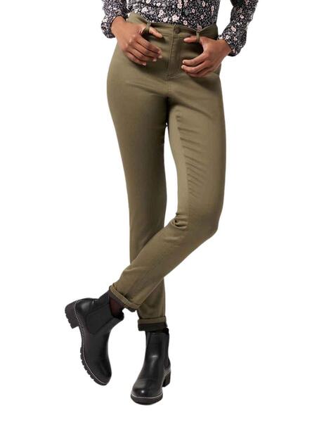 Pantalón Naf Naf Skinny Verde para Mujer