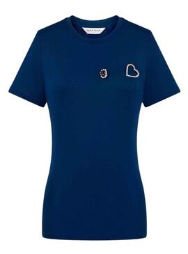 Camiseta Naf Naf Pin Marino para Mujer