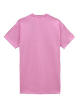 Vestido Camiseta Vans Center Vee Rosa Para Mujer