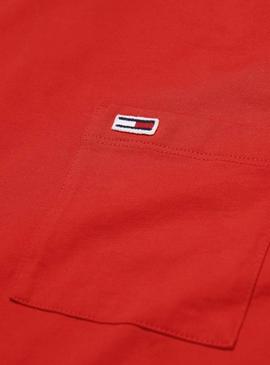 Camiseta Tommy Jeans Pocket Rojo Hombre