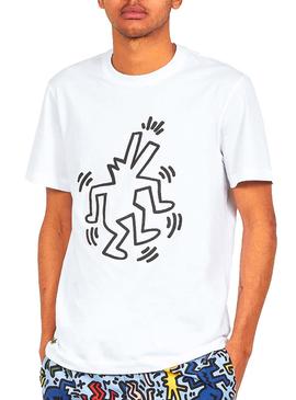 Camiseta Lacoste Keith Haring Blanco Hombre