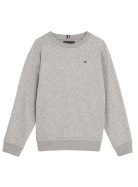 Sudadera Tommy Hilfiger Back Logo Gris para Niño