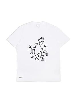 Camiseta Lacoste Keith Haring Blanco Hombre