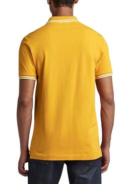 Polo G-Star Dunda Stripe Amarillo Slim Para Hombre