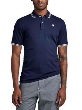 Polo G-Star Dunda Slim Stripe Marino Para Hombre