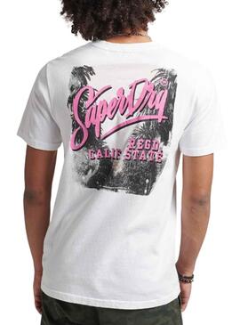 Camiseta Superdry Photographic Blanco Para Hombre