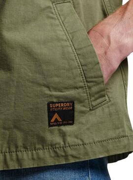 Sobrecamisa Supedry Combat Verde Para Hombre