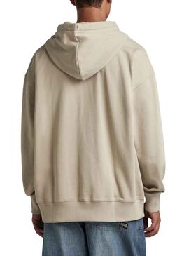 Sudadera G-Star Raw University Beige Hodd Hombre