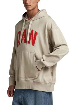 Sudadera G-Star Raw University Beige Hodd Hombre