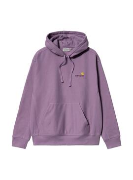 Sudadera Carhartt Hooded American Script Violeta