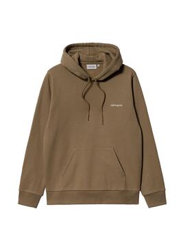 Sudadera Carhartt Hooded Script Embroidery Marrón