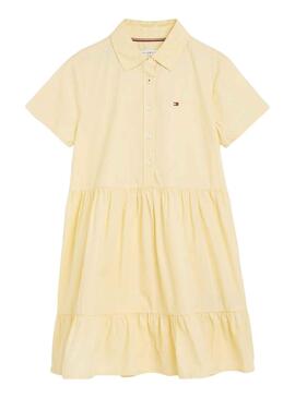 Vestido Tommy Hilfiger Tiered Amarillo para Niña