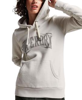 Sudadera Superdry Vintage Embellish Hood Gris