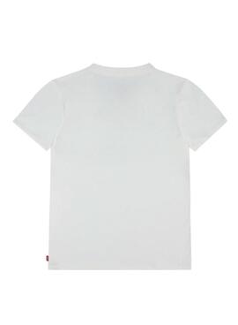 Camiseta Levis Poster Blanco para Niña