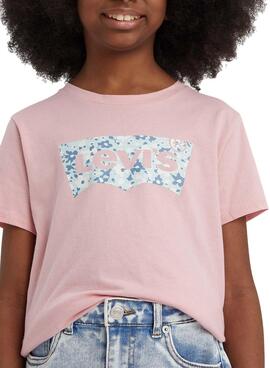 Camiseta Levis Daisy Rosa para Niña