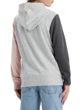 Sudadera Levis Colorblock Gris para Niño