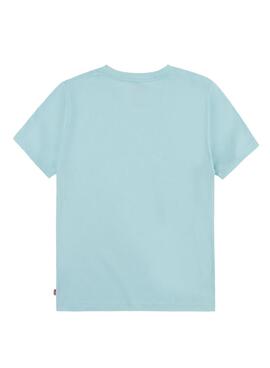 Camiseta Levis Batwing Turquesa para Niño