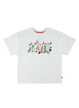 Camiseta Levis Tropical Blanco para Niña