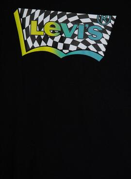 Camiseta Levis Checkered Negro para Niño