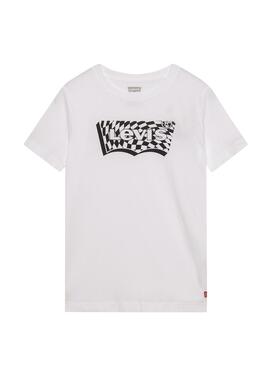 Camiseta Levis Checkered Blanco para Niño