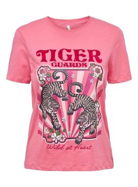 Camiseta Only Lenni Rosa para Mujer