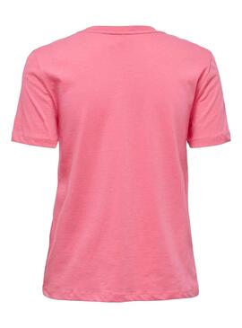 Camiseta Only Lenni Rosa para Mujer