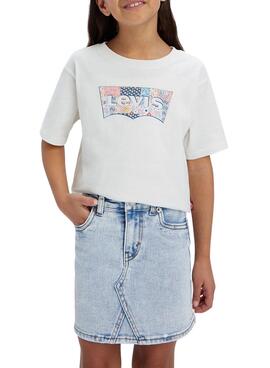 Camiseta Levis Organic Blanco para Niña