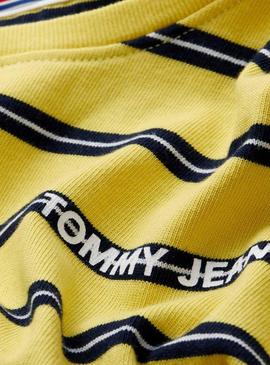 Camiseta Tommy Jeans Multistripe Amarillo Hombre