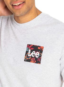 Camiseta Lee Botanical Box Gris Hombre