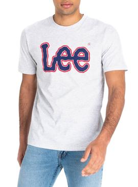 Camiseta Lee Logo Gris Hombre