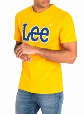 Camiseta Lee Logo Amarillo Hombre