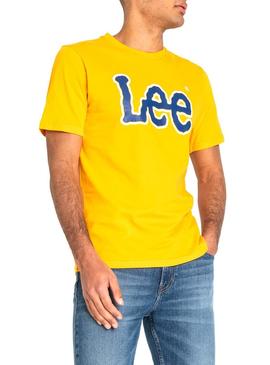 Camiseta Lee Logo Amarillo Hombre