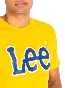 Camiseta Lee Logo Amarillo Hombre