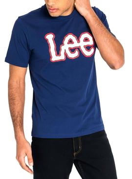 Camiseta Lee Logo Azul Hombre
