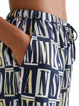 Shorts Tommy Jeans Spellout Marino para Mujer
