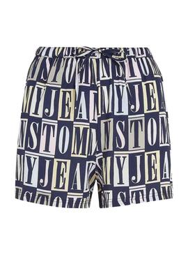 Shorts Tommy Jeans Spellout Marino para Mujer 