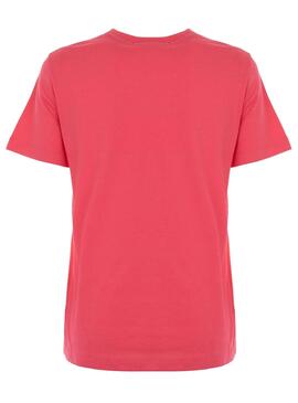 Camiseta Calvin Klein Straight Rosa para Mujer