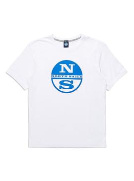 Camiseta North Sails Logo Blanco Hombre