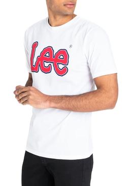 Camiseta Lee Logo Blanco Hombre