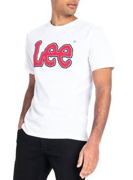 Camiseta Lee Logo Blanco Hombre