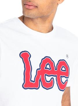 Camiseta Lee Logo Blanco Hombre