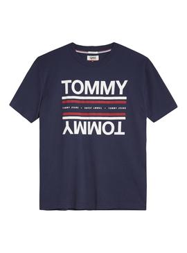 Camiseta Tommy Jeans Reflection Azul Hombre