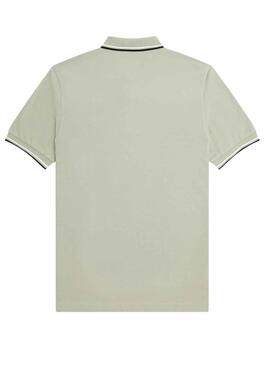 Polo Fred Perry Twin Tipped Gris para Hombre