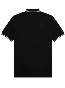 Polo Fred Perry Twin Tipped Negro para Hombre