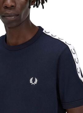 Camiseta Fred Perry Contrast Tape Marino Hombre